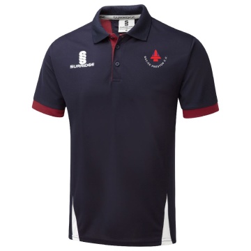 BAC-EE Preston CC Blade Polo Shirt : Navy / Maroon / White
